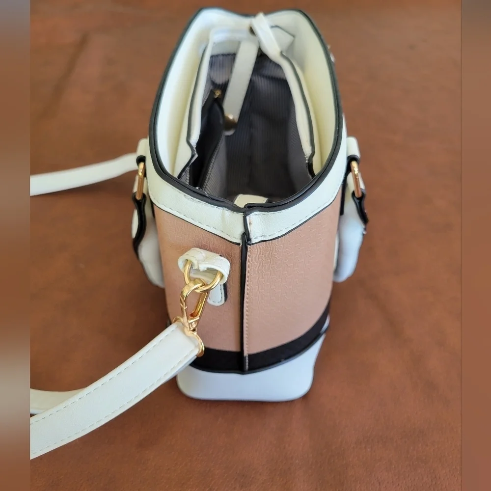 Elegant Tan and Black Women's Handbag